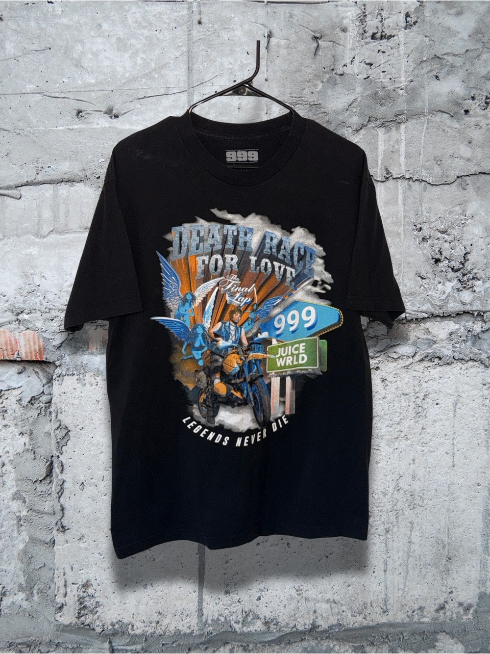 Juice WRLD 999 Black Graphic Tee - Death Race For Love